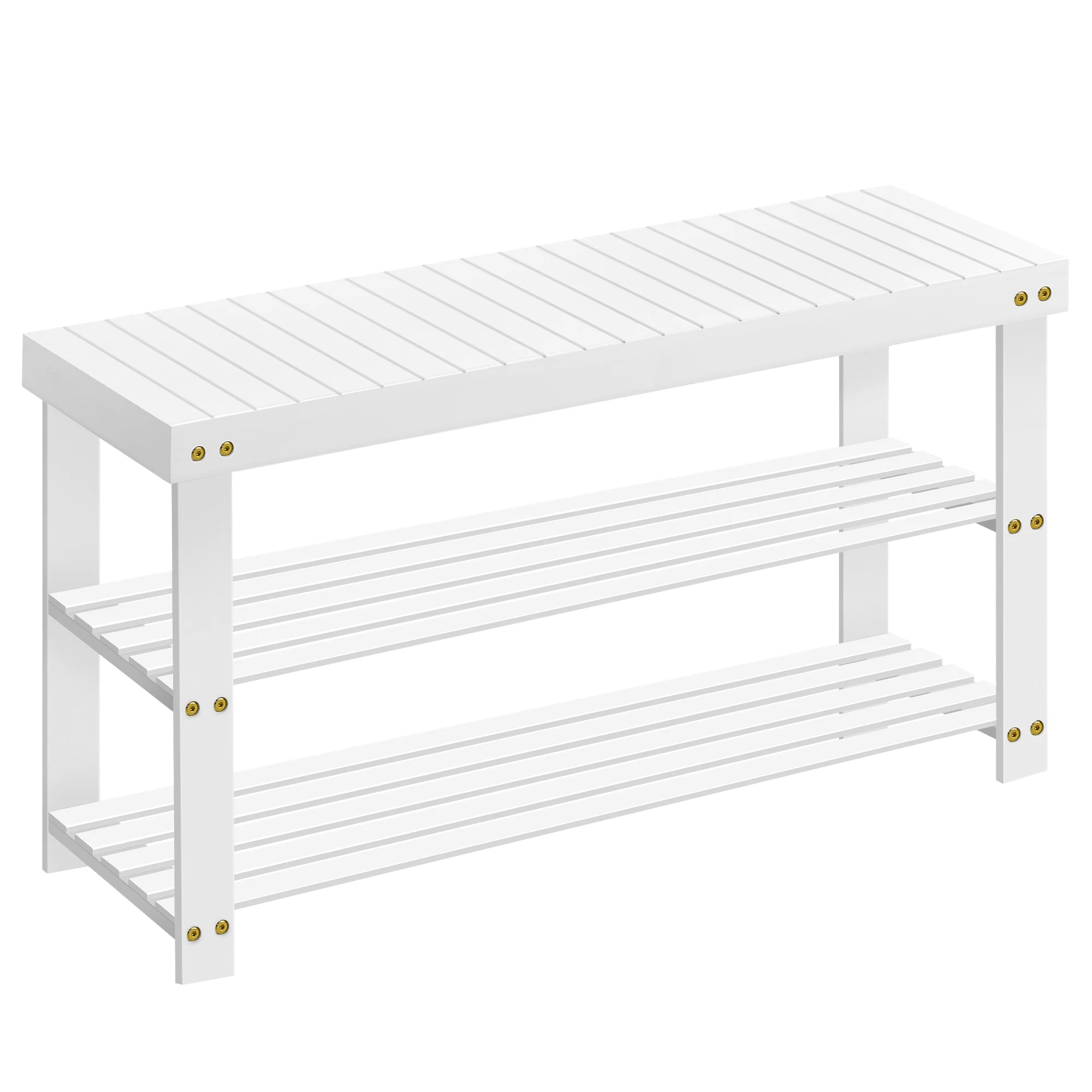 Bamboo Shoe Rack Bench - Image 9
