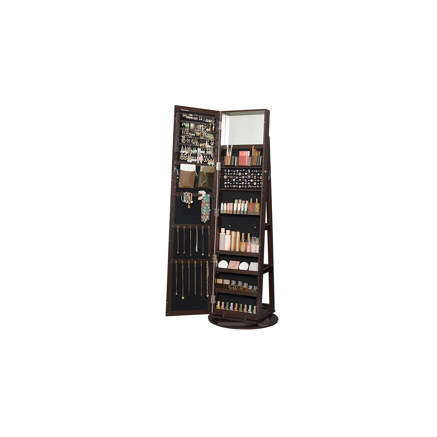 Lockable Jewelry Organizer with Full-Length Mirror - Image 3