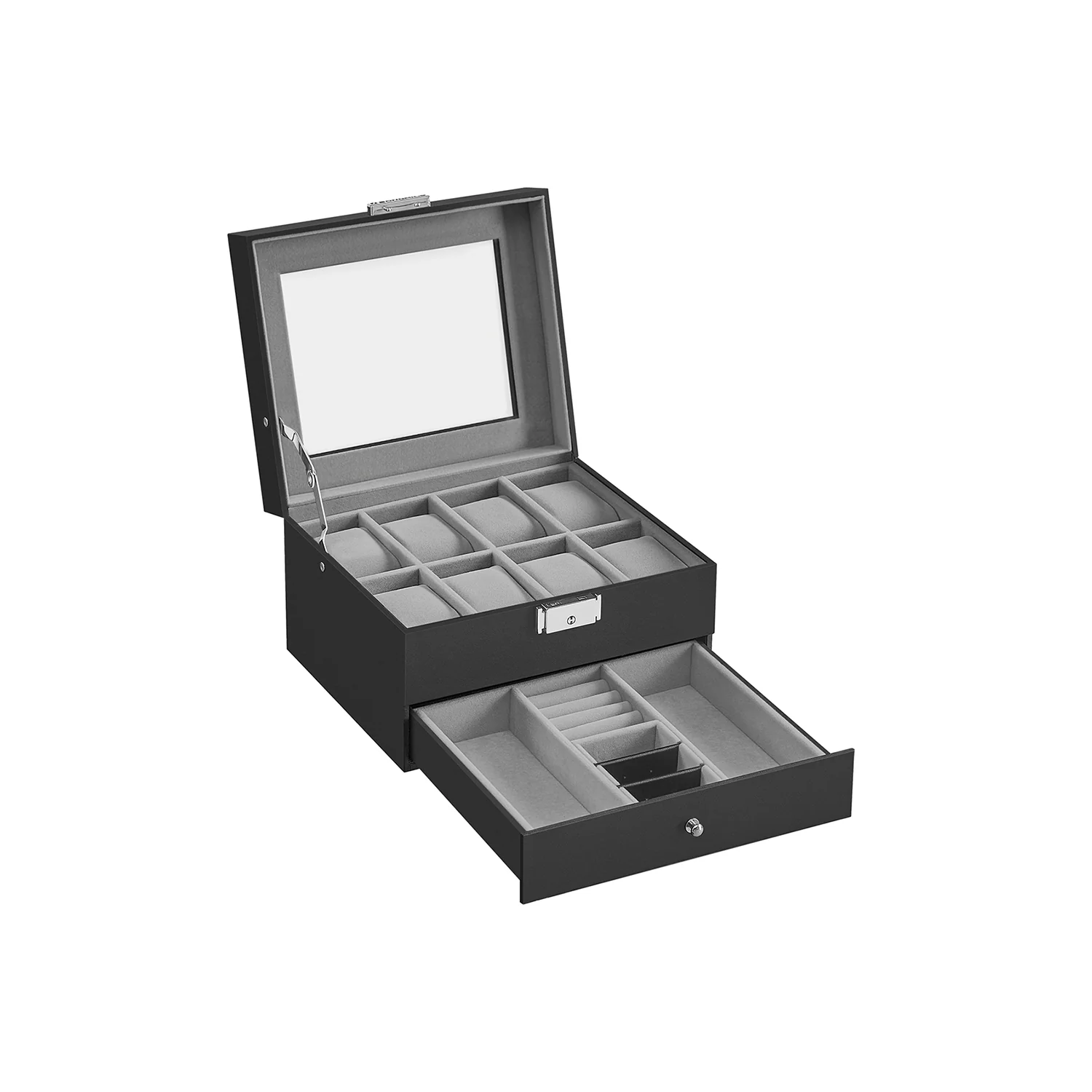 Lockable Watch Box With Glass Lid - Image 4