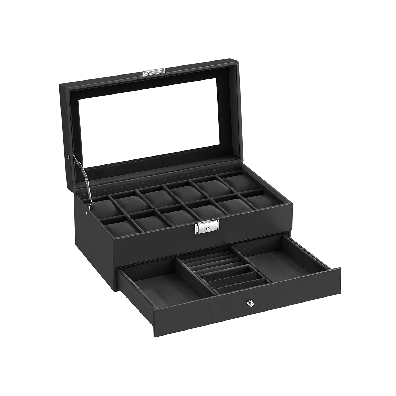 Lockable Watch Box With Glass Lid - Image 7