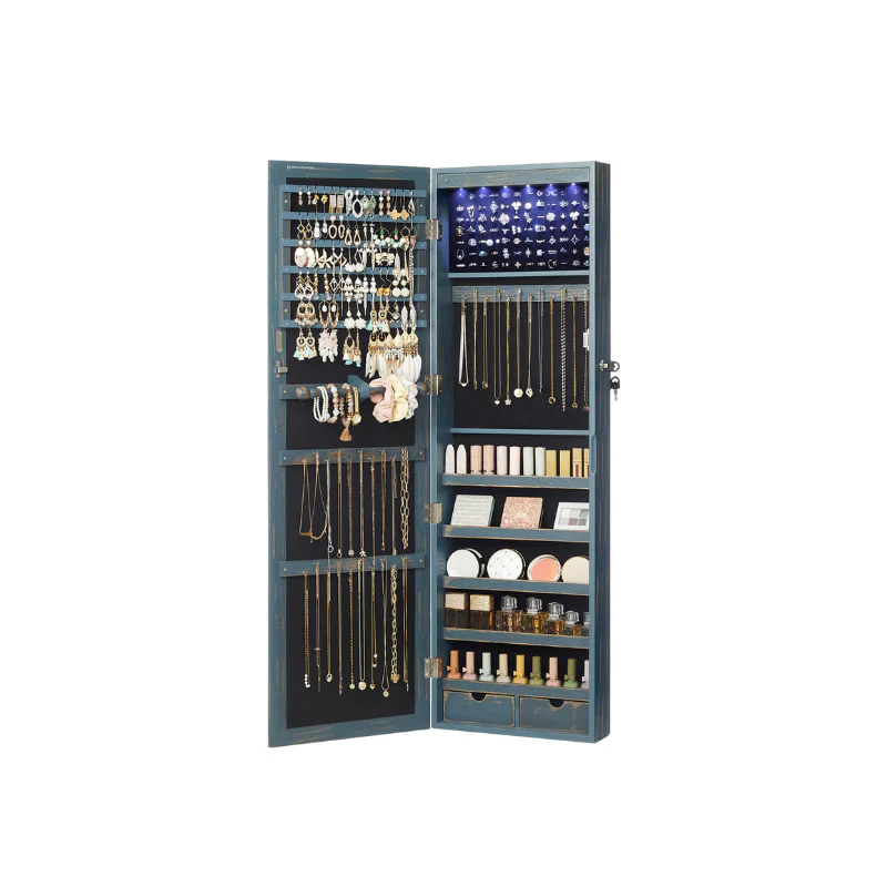 47.2"H White Hanging Jewelry Armoire - Image 5