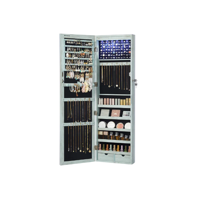 47.2"H White Hanging Jewelry Armoire - Image 6