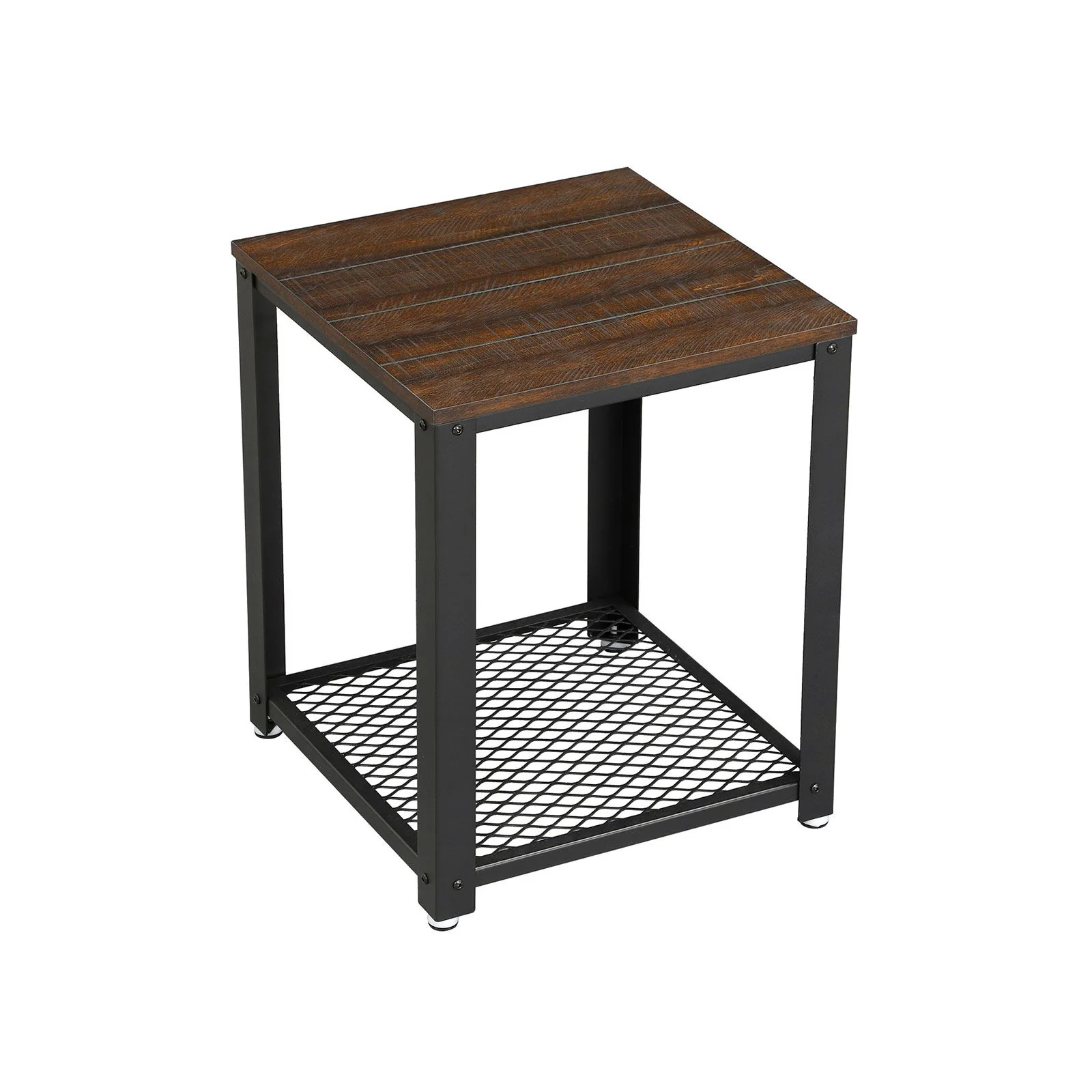 2-Tier Iindustrial End Table with Storage Shelf - Image 3