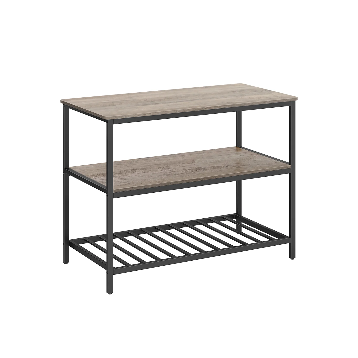 Industrial Kitchen Island with 3 Shelves - Image 6