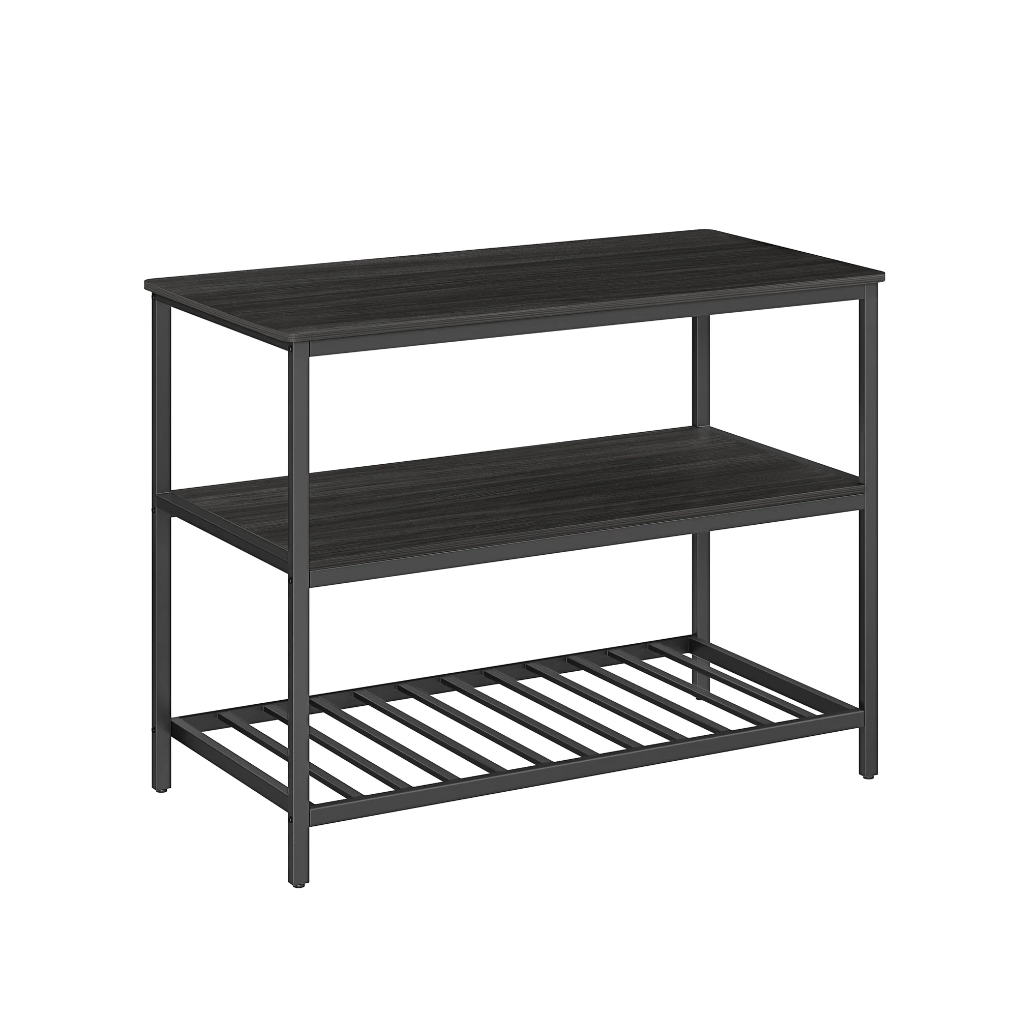 Industrial Kitchen Island with 3 Shelves - Image 7