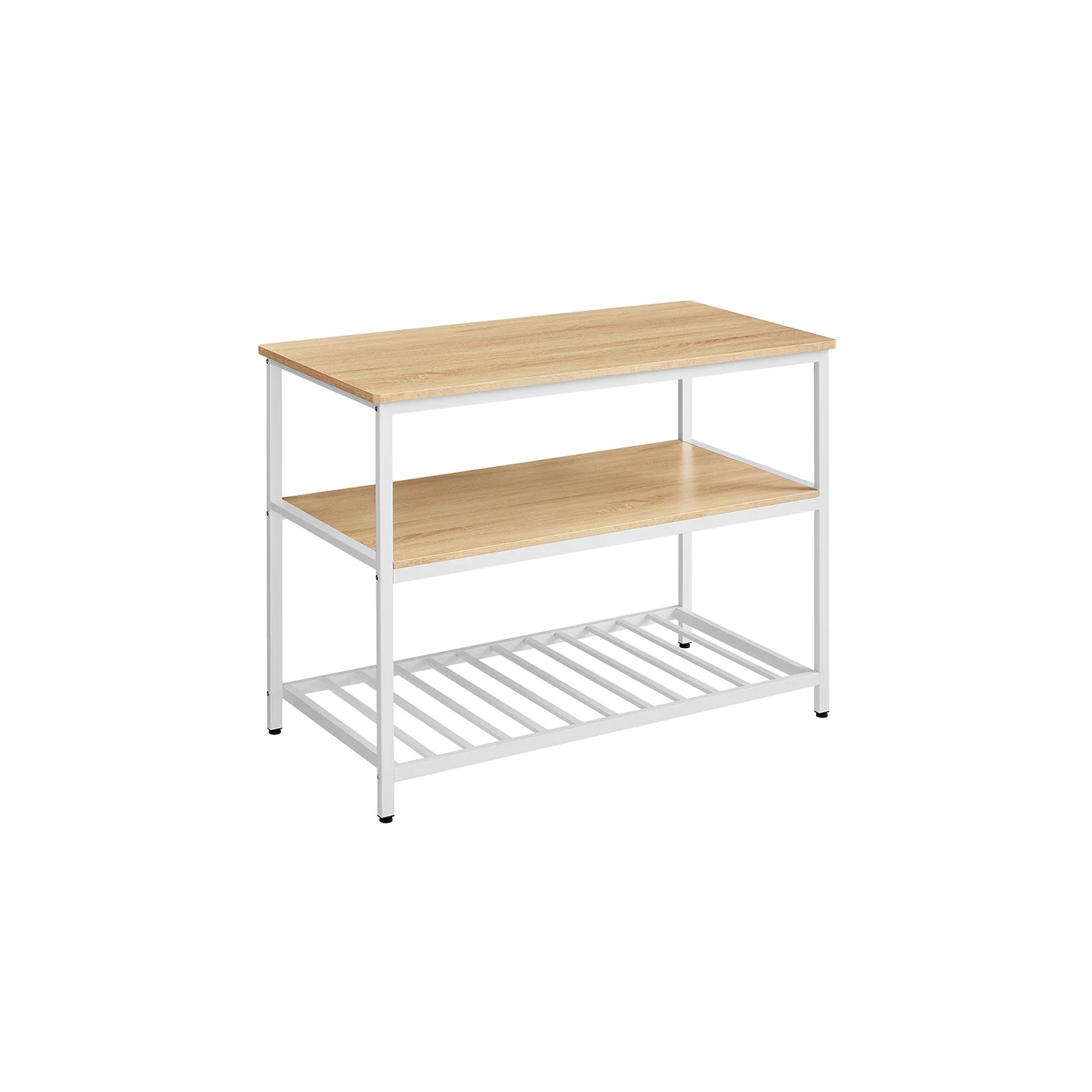 Industrial Kitchen Island with 3 Shelves - Image 8